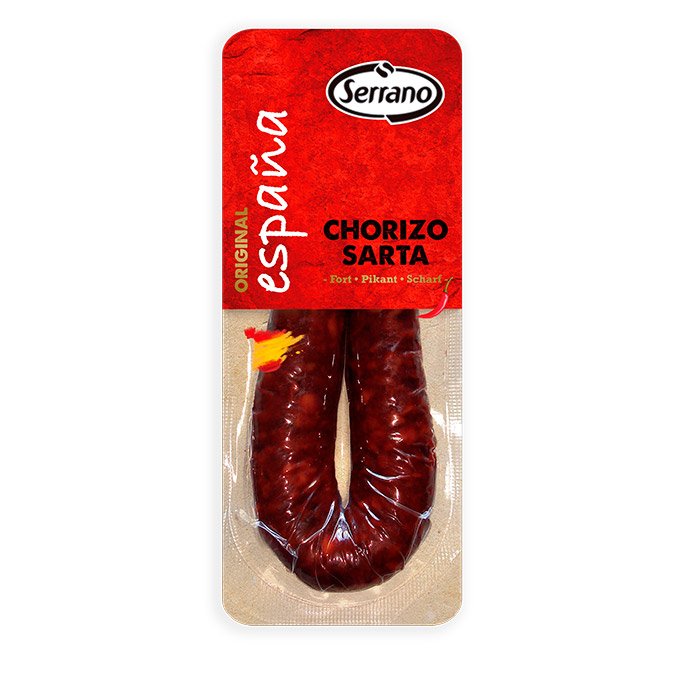 Hot and String-tied 'Sarta' chorizo